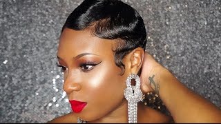 HOW TO Waves on short relaxed hair [upl. by Allac886]