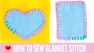 Blanket Stitch Tutorial Easy for Beginners [upl. by Adara]