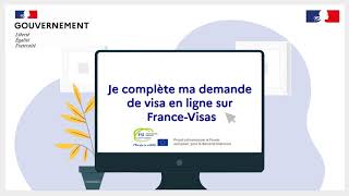 FranceVisas  Compléter votre demande de visa en ligne [upl. by Olympe]