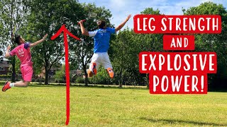 How To Improve LEG STRENGTH  EXPLOSIVE POWER For Badminton Players  At Home Badminton Training [upl. by Reivaz714]