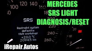 Mercedes SRS Light Diagnosis And Reset  DIY  iRepair Autos [upl. by Piderit]