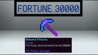 How to get FORTUNE 30000 PICKAXE IN MINECRAFT in 2023 UPDATED [upl. by Cressida]