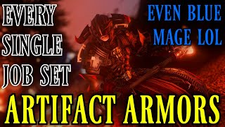 Every Job Armor Set Dyes FFXIV Artifact Armors [upl. by Guillermo443]