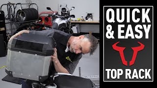 SWMOTECH Toprack  TRAX ION Top Case  Full Installation and Review [upl. by Shanley558]