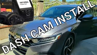 DASH CAM Install Honda Accord 20182022 [upl. by Ellesig]