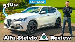 510hp Alfa Romeo Stelvio QV 2021 review  060mph 14mile amp brake tested [upl. by Llyrrad]