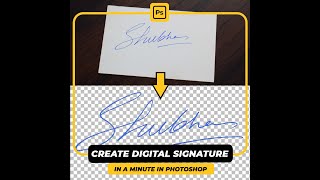 Create Digital Signature in Photoshop [upl. by Ardnekan313]