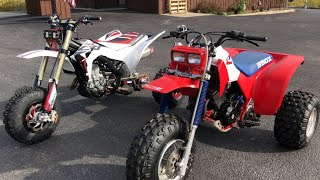 Honda ATC 350X vs Modern Trike Comparison  thoughts  Riding BVC Trikes [upl. by Alegnatal]