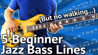 5 BeginnerFriendly JAZZ Bass Lines Guaranteed To Impress [upl. by Enenstein]