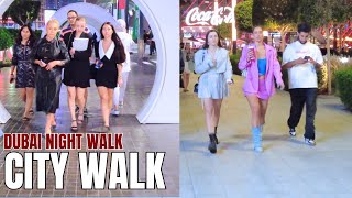 Dubai City Walk  4K  Winter Night Walking Tour [upl. by Petromilli]