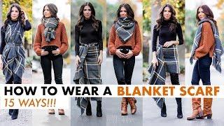 How To Wear a BLANKET SCARF 15 Ways By Orly Shani [upl. by Stagg]