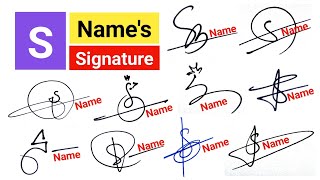 ✅ 20 Signature Ideas For S Names  S Letter Signature Styles  How to make signature  S Signature [upl. by Llevron]