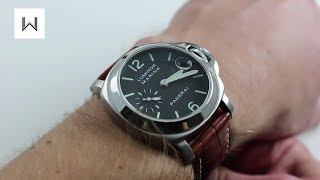 Panerai Luminor Marina PAM 048 Luxury Watch Review [upl. by Guyon778]