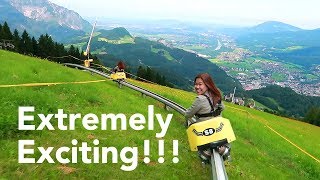 TOBOGGANING  ALPINE SLIDE IN SALZBURG AUSTRIA [upl. by Reeba]