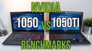 Nvidia 1050 vs 1050 Ti  Laptop Graphics Comparison Benchmarks [upl. by Zink]