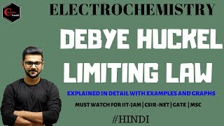 DEBYE HUCKEL LIMITING LAW  ELECTROCHEMISTRY  IITJAM  CSIR NET  GATE  MSCCHEMISTRY [upl. by Ahsiri974]