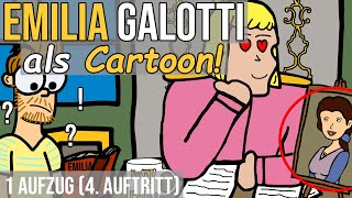 Emilia Galotti Lessing als Cartoon 1 Aufzug 4 Auftritt [upl. by Ahselrac424]