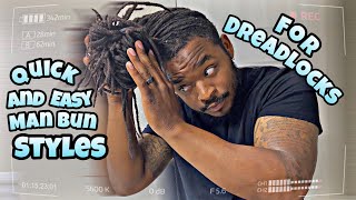 QUICK AND EASY HOW TO DO A BUN WITH DREADLOCKS [upl. by Lenwood]