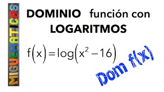 Dominio de una función con logaritmo [upl. by Assena]