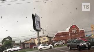 Así fue el avance del tornado en el Gran Concepción [upl. by Llerol]