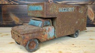 Nylint Uhaul Box Truck Restoration restore antique vintage rusty JoeDIY makeover [upl. by Akisey957]