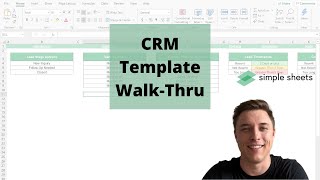 Customer Relationship Management CRM Excel Template StepbyStep Video Tutorial by Simple Sheets [upl. by Haleemak]