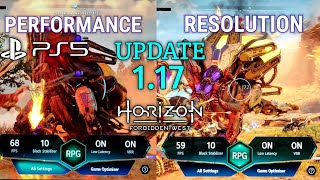 Huge Update HFR amp VRR Comparison Performance vs Resolution Horizon Forbidden West 117 PS5 VRR Test [upl. by Wainwright]