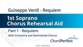 Verdis Requiem Part 1  Requiem  1st Soprano Chorus Rehearsal Aid [upl. by Narmis870]