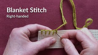 How to do blanket stitch Right handed [upl. by Assedo]