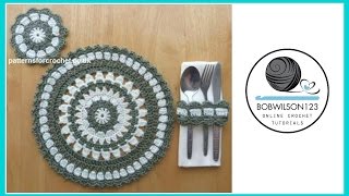 Crochet Placemat Tutorial [upl. by Erena577]