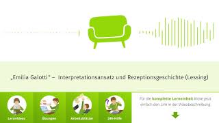 Lessings „Emilia Galotti“ Interpretation amp Rezeption [upl. by Amund]