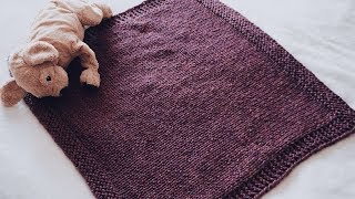 HOW TO KNIT A BABY BLANKET  EASY TUTORIAL  CJ Design By Daniis Ways [upl. by Ardnaek]