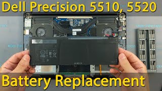 Dell Precision 5510 5520 Battery Replacement [upl. by Anirret]