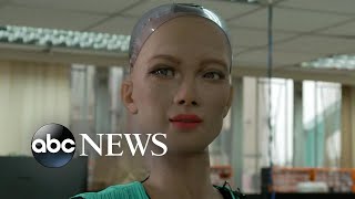 Creators of famous Sophia robot reveal AI robotics for children elderly  Nightline [upl. by Graces]