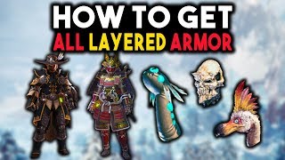 How To Get All Layered Armor Sets  Monster Hunter World Layered Armor Complete Guide [upl. by Acirahs]