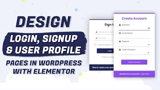 Elementor  Design Beautiful WordPress Login Signup amp User Account Pages [upl. by Bobbie]