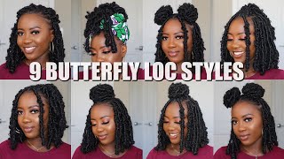 9 Ways To Style BUTTERFLY LOCS BOB  Quick and Easy [upl. by Hiett484]