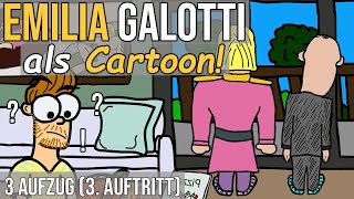 Emilia Galotti Lessing als Cartoon 3 Aufzug 3 Auftritt [upl. by Nannette635]