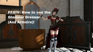 FFXIV How to use the Glamour Dresser Plates and Armoire [upl. by Eitsud]