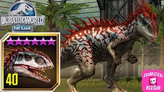 INDOMINUS REX MAX LEVEL 40 HYBRID  Jurassic World The Game [upl. by Renate]