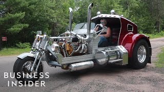 Custom Trike Looks Like A Semitruck [upl. by Gladstone57]