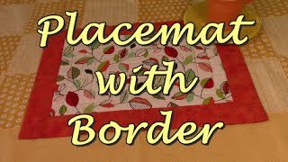 Placemat With Border  The Sewing Room Channel [upl. by Mariko897]