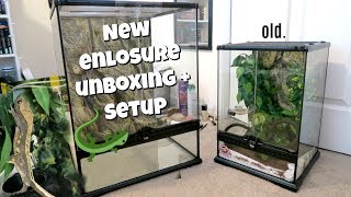 HUGE CRESTED GECKO ENCLOSURE UPGRADE🦎💚 [upl. by Nnylyak]