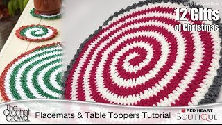 Learn How to Make Spiral Crochet Placemats Tutorial [upl. by Queston]