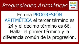 PROGRESIONES ARITMÉTICAS  Ejercicio 3 [upl. by Aihsetan]