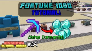 How to get Fortune 1000 Pickaxes in Minecraft Bedrock Edition 116  Tutorial Series 024 [upl. by Lebasi]