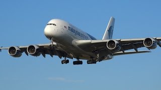 All 9 Airbus A380s landing at Heathrow Airport [upl. by Haynor]