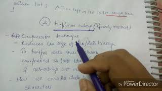 Huffman coding using greedy methodlecture30ADA [upl. by Durston]