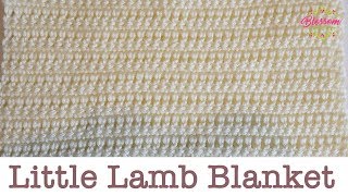 Easiest Crochet Baby Blanket Little Lamb Blanket beginner friendly [upl. by Nagoh]