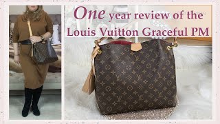 💛 Louis Vuitton Graceful PM  One year review 🤩 [upl. by Norud185]